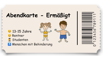 Abendkarte Ermäßigt
