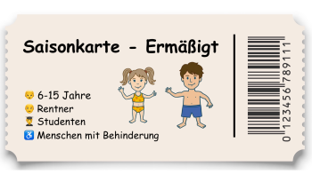Saisonkarte Ermäßigt / Kind